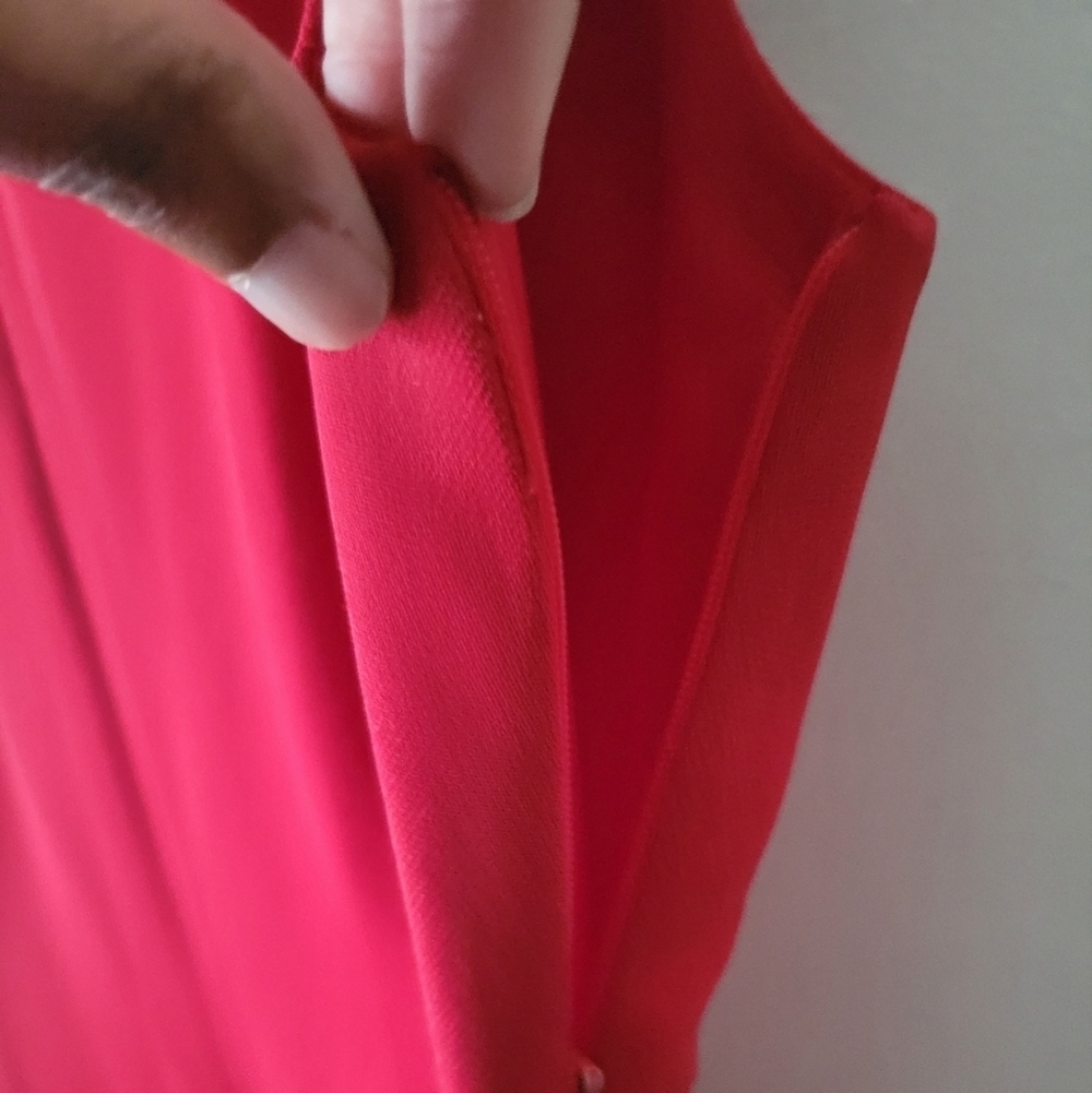 BCBG Maxazria Womens Red Sleeveless Sheath Dress. Sz 12 Office Preppy Wedding - Picture 5 of 6